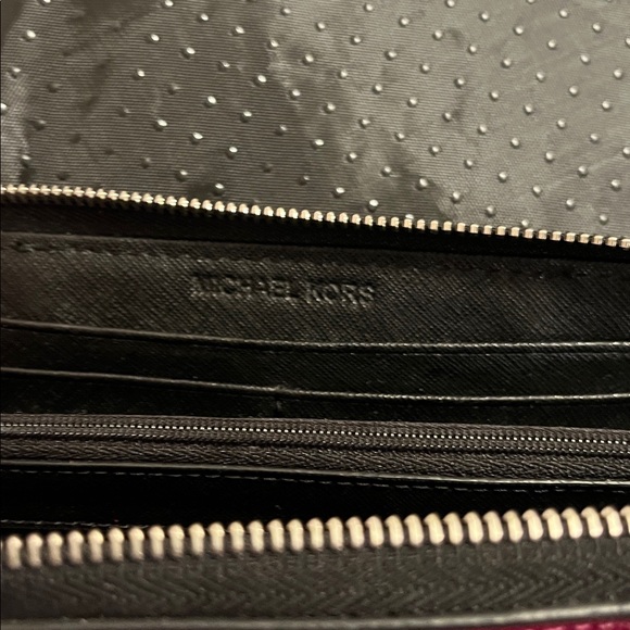 Michael Kors Black and Fuchsia Wallet - Picture 3 of 4